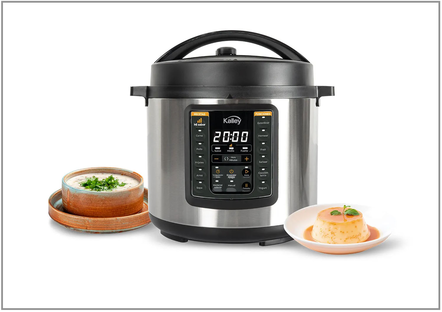 Olla Multifuncional Kalley 5.5Litros K-OMP Plateado